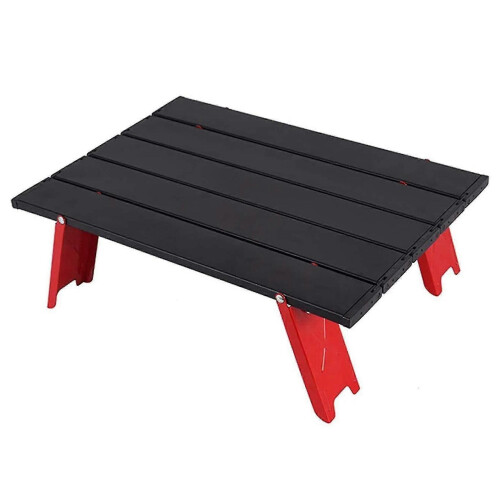 Mini black outdoor folding camping tent home table (red + black) - DD01