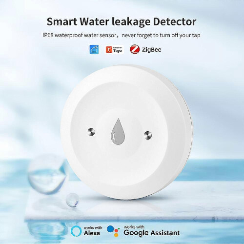 Water Leak Detector Zigbee Water Alarm Sensor Compatible with Smart Life Tuya 1