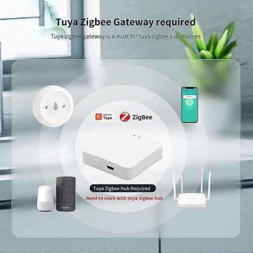 Water Leak Detector Zigbee Water Alarm Sensor Compatible with Smart Life Tuya 2