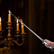 (silver) 70cm Bbq Candle Usb Lighter Length Adjustable Rechargeable Kitchen Windproof Cigarette Lighter Plasma Pulse Power Arc(silver)