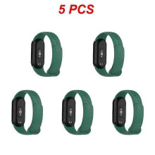 (Style G 5pcs) 1/3/5PCS Smart Watch Strap Waterproof Silicone Replacement Wrist Strap For Bracelet 8 Strap Wear Resistant