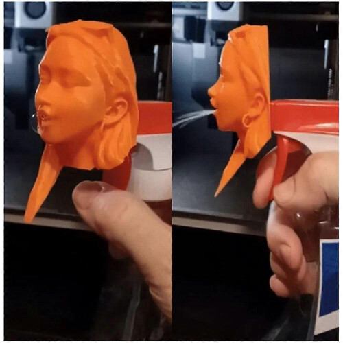 (Orange) Hawk Tuah Windex Bottle Head Funny Hawk Tuah for Windex Spray Bottle Head 2