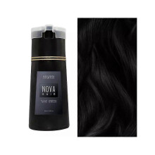 (Black)Nova Hair Dyeing Shampoo White Hair Quickly Dyed Black 3-in-1 Shampoo Fluffy Oil Control Hair Care Products Nourish Hair Shampoo