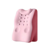 (Pink) Bed Wedge Pillow for Adults - Low-Profile Design, Memory Foam Bed Pillow