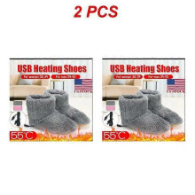 (24 X 15 X 10 2pcs)1/2/3PCS Winter Warm Snow Boots Washable Comfortable Plush Electric Heated Shoes Foot Warmer Gift for Woman Man USB Charging