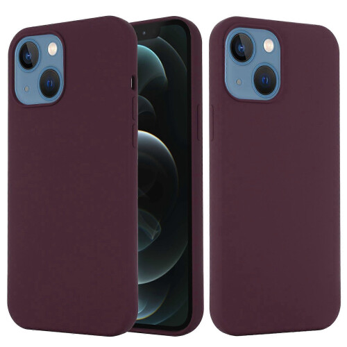 (Multicolor, Wine Red) iPhone 13 Mini 5.4" Magnetic Liquid Silicone Case