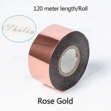 (rose gold, 5cm) ZONESUN 3-5cm Gold/Silver/Black Foil Paper Rolls for Leather Gilding & Hot Stamping