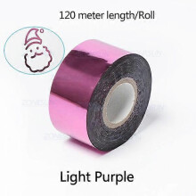 (Light Purple, 4cm) ZONESUN 3-5cm Gold/Silver/Black Foil Paper Rolls for Leather Gilding & Hot Stamping