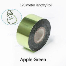 (apple green, 4cm) ZONESUN 3-5cm Gold/Silver/Black Foil Paper Rolls for Leather Gilding & Hot Stamping