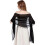 (Black) Elegante Abendkleider mit weichen Chiffon-Schals für Brautmode 1