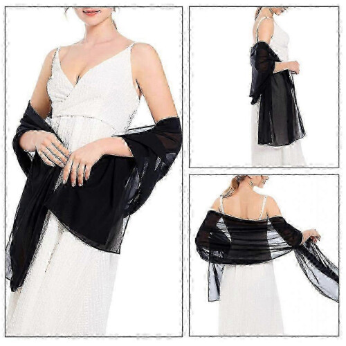 (Purple) Elegante Abendkleider mit weichen Chiffon-Schals für Brautmode 1