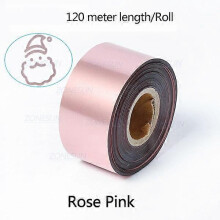 (Rose Pink, 4cm) ZONESUN 3-5cm Gold/Silver/Black Foil Paper Rolls for Leather Gilding & Hot Stamping