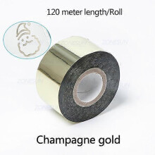 (Champagne Gold, 3cm) ZONESUN 3-5cm Gold/Silver/Black Foil Paper Rolls for Leather Gilding & Hot Stamping