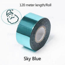 (Sky Blue, 4cm) ZONESUN 3-5cm Gold/Silver/Black Foil Paper Rolls for Leather Gilding & Hot Stamping