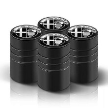 (D For Alfa Romeo) Alfa Romeo Tire Valve Caps for Giulia, Giulietta, 159, 156, MITO, Stelvio