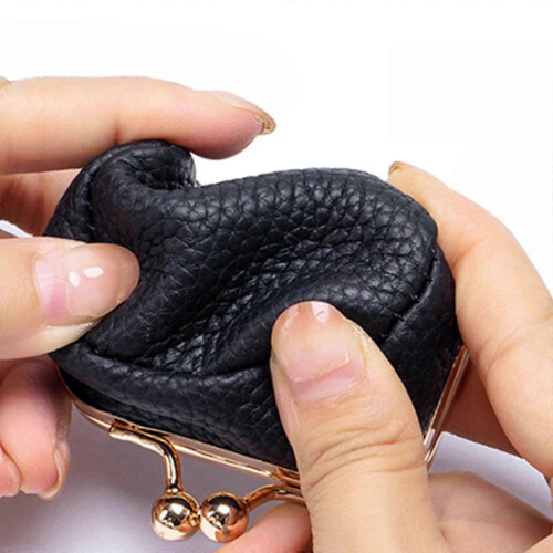 (Black) Mini-Schmuckkästchen aus echtem Leder, Größe 25-26 2