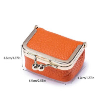 (Orange) Mini portagioie in vera pelle 25-26