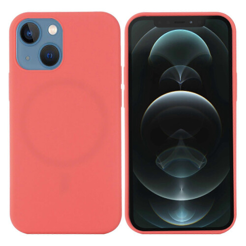 (Multicolor, Hot Pink) iPhone 13 Mini 5.4" Magnetic Liquid Silicone Case 2