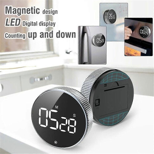 LED Digital Kitchen Timer Study Stopwatch Magnetic Electronic Cooking Countdown Clock LED Mechanical Remind Alarm Kitchen Gadget 1