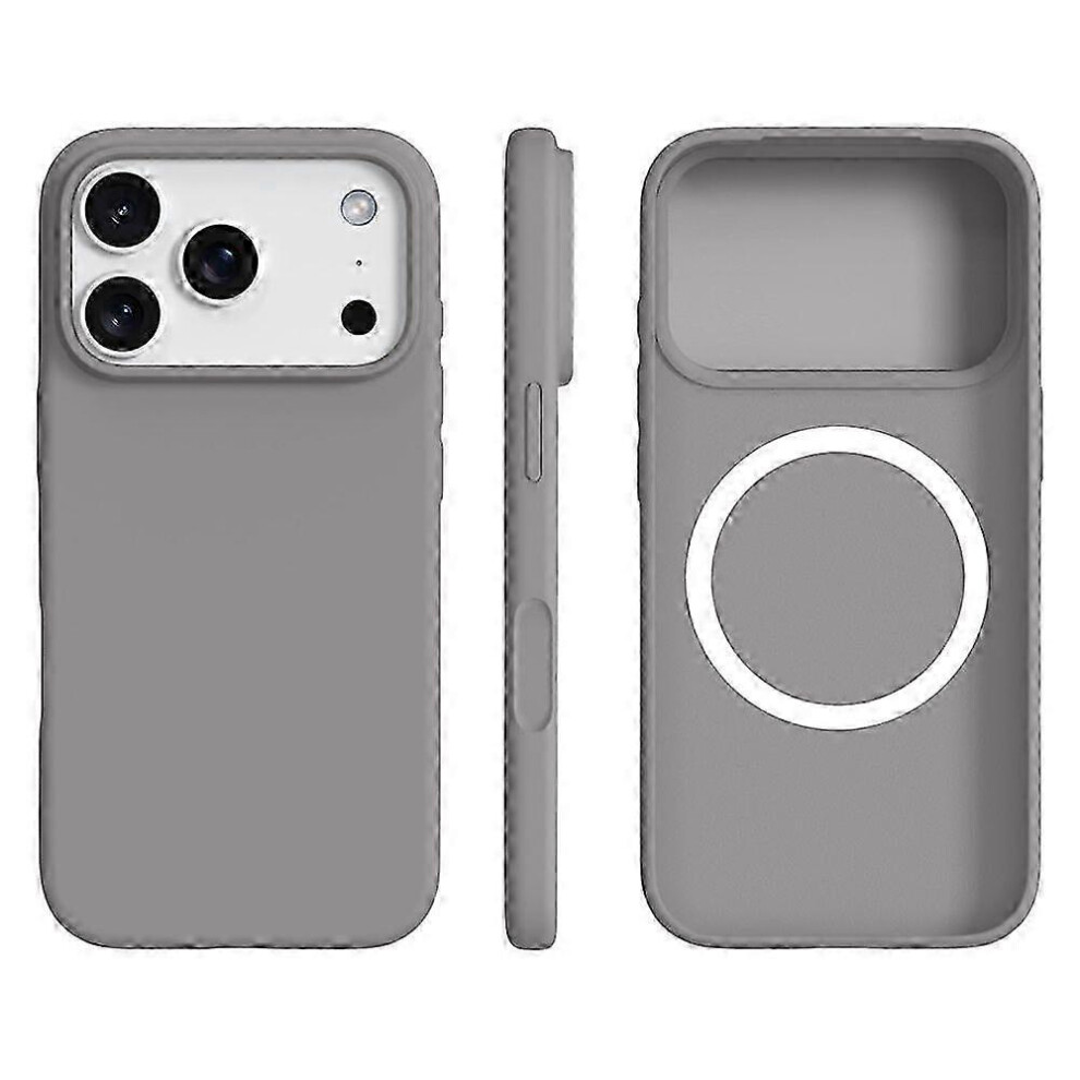 (Grey) Iphone 17 Pro Max Liquid Silicone Case: Ultra-Thin, Magsafe Compatible Grey 5996097101438