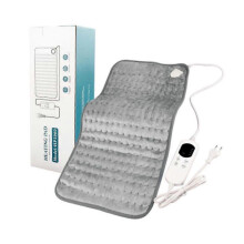 (30*60CM EU Plug,Gray)75W Electric Blanket Timing 6-speed Physiotherapy Heated Pad Shawl Cover Leg Warming Winter Warm Heating Pad for Back Pain 220V