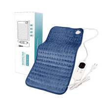 (40*76CM EU Plug,Blue)75W Electric Blanket Timing 6-speed Physiotherapy Heated Pad Shawl Cover Leg Warming Winter Warm Heating Pad for Back Pain 220V