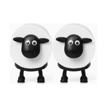 (2pcs) Black Sheep Toilet Roll Holder Set Funny Free - Standing Bathroom Decor Hilarious Tissue Storage