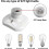 E27 Screw Ceiling Light Socket for Indoor Wall Lamp, Ac 230v, E27 Led Bulb Holder, Plastic Base E27 Socket for Garage Workshop Ceiling, Set Of 2 - PJ 4