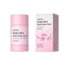 (1pc) 1-3X Sakura Remove Blackheads Acne Mud Mask Shrink Pores Dispel Pimple Deep Cleansing Oil-Control Exfoliating Moisturizing Skin Care