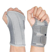 (Right hand-L, Grey) Carpal Tunnel Wrist Brace, Breathable Wrist Splint Brace Night Support Adjustable Straps For Tendonitis Arthritis