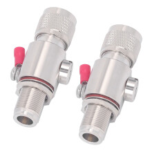 Lightning Arrestor 2Pcs 2.4G Coaxial N Type Male Female IP67 50Ω TV Ham Radio
