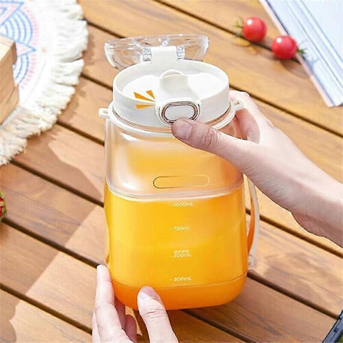 (1L white) Kawu Juice Blender,Wireless Portable Juicer Large Capacity Multi-function Juicer 1