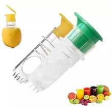 (Yellow) Screw-Top Lemon Squeezer,Plastic Lemon Squeezers,Handy Juice Squeezer