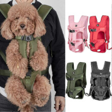 (S, Pink) Pet Carrier Convenient Adjustable Oxford Cloth Multi-purpose Water-resistant Dog Backpack For Outdoors