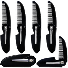 (6pcs) Folding Beard Comb, 3/6pcs Folding Mustache Combs For Men, Small Pocket Comb For Men Smooth Hair Comb Mens Beard Straightener Comb