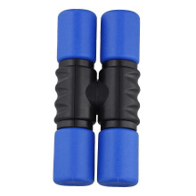 (Blue) Portable Twist Shaker Double Row Shaker Band Accompaniment Rhythm Toys Hand Percussion for Studio,Band,Drummers Yellow
