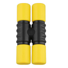 (Yellow) Portable Twist Shaker Double Row Shaker Band Accompaniment Rhythm Toys Hand Percussion for Studio,Band,Drummers Yellow