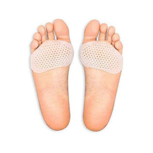 (White) Silicone Metatarsal Pads Toe Separator Pain Relief Foot Pads Orthotics Foot Massage Insoles Forefoot Elastic Cushion Foot Care