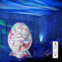 (Pan Slavic) 7 styles Crack Transmission Atmosphere Nightlight Dinosaur Egg Star Lamp Full Projector Water Ripple Laser Projection Holiday gifts