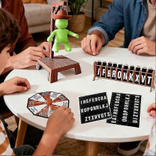 (Spanish) Magnetic Hangman Mystery Word Guessing Game -Glow in The Dark Travel Game, Guess Who Before Hank Falls for Kids & Families