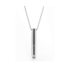 (Steel color)Noluva Stop Smoking Necklace, Noluva Breathlink Stop Smoking Pendant