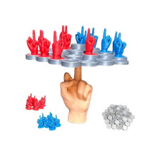 (B) Middle Finger Balance Game, Balance Board Game for 18 Piece Set