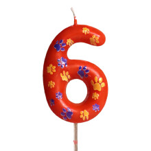 Cute Dog Paws Themed Birthday Number Candle For Pet Lover Boy-6