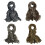 Animal Pattern Scarf Comfortable Shawl Head Wrap-Coffee color 2