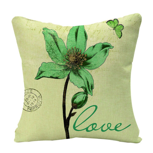 Capa de almofada decorativa em tecido de algodão e linho, 45 cm x 45 cm (18 x 18 polegadas), tecido respirável para uma sensação fresca e