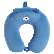 Accesorio de viaje con espuma viscoelástica, almohada ergonómica con bonitos dibujos animados bordados para el soporte del cuello.