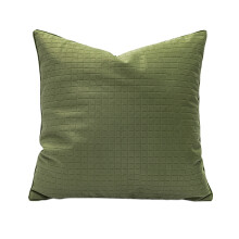 Blødt chenillebroderi i grønt hørpudebetræk med skjult lynlås, slidstærkt polyesterfløjlsstof til forårsdekoration, 45 * 45 cm, græsgrøn