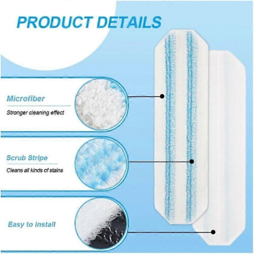 (1pc) Flat Mop Refill Compatible with o Cedar H2pro Flat Mop Replacement Pads 2