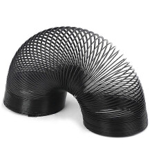 Metal Spring Walking Spring Toy Bulk Metal Coil Spring Toys for Stress Relief Small Favor,Black