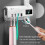 (Button model, black) UV Light Sterilizer Toothbrush Holder Cleaner & Automatic Toothpaste Dispenser& towel Sterilizer 5
